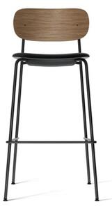 Audo Copenhagen - Co Bar Chair - Barstol - Black Steel / Dark Stained Oak / Dakar - H: 104,5 x SH: 75,5 x W: 50.9 x D: 49.7 cm