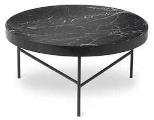 Ferm Living - Marble Sofabord - Soffbord - Large - Black - Ø: 70.5 x H: 35 cm