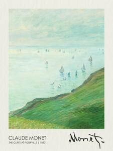 Bildreproduktion The Cliffs at Pourville (1882), Claude Monet