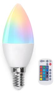 LED RGB dimbar glödlampa E14/4,8W/230V 3000K + fjärrkontrol - Aigostar