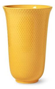 Lyngby Porcelain - Rhombe Color Vase H20 - Vas - Yellow - Ø13,5 x H20 cm
