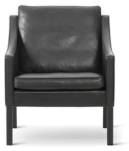 Fredericia Furniture - Mogensen Club Chair 2207 by Børge Mogensen - Fåtölj - Max 98 Black / Black Lacquered Oak - W69 x D84 x H84 x SH43 cm