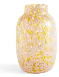 HAY - Splash vase - Vas - Light Pink & Yellow round / Large - Ø18,5 x H30 cm