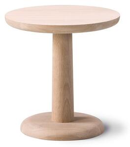 Fredericia Furniture - Pon Side Table 1280 by Jasper Morrison - Soffbord - Soaped Oak - Ø35 x H36 cm