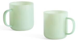 HAY - Borosilicate Mug - 2 pcs - Kopp - Jade Light Green - Ø8 x H8,5 cm