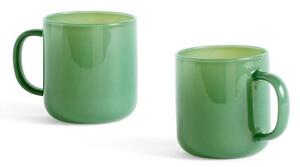 HAY - Borosilicate Mug - 2 pcs - Kopp - Jade Green - Ø8 x H8,5 cm