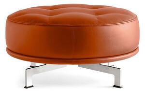 Fredericia Furniture - Delphi Ottoman 4509 by Hannes Wettstein - Puff - Max 96 Cognac - Ø75 x H37 cm