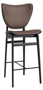 NORR11 - Elephant Bar Chair - H65 - Barstol - Stel: Black / Polstring: Dunes - Dark Brown 21001 - W46 x D52 x H101 x SH65 cm