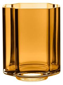 Louise Roe - Funki Vase - Vas - Funki Light Asymmetric Amber - Ø9 x H13 cm