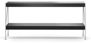 Audo Copenhagen - Zet Storage System - H70 - Hyllor - Ivory Steel / Black Oak - H70 x W153 x D40 cm