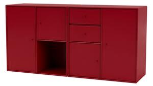 Montana - COUPLE - Wall mounted - Skänk - Beetroot - H 69.6 CM / W 139.2 CM / D 38 CM