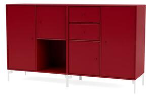 Montana - COUPLE - With white legs - Skänk - Beetroot - H 82.2 CM / W 139.2 CM / D 38 CM