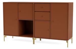 Montana - COUPLE - With brass legs - Skänk - Hazelnut - H 82.2 CM / W 139.2 CM / D 38 CM
