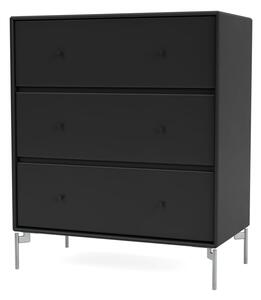 Montana - CARRY - With chrome legs - Byrå - Black - H 82.2 CM / W 69.6 CM / D 38 CM