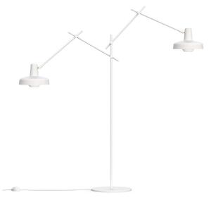 Grupa - Arigato floor lamp - Golvlampa - White - 2 - H 110 cm. første arm L 30 cm. x arm t. skærm 36 cm. skærm Ø 22,8 cm