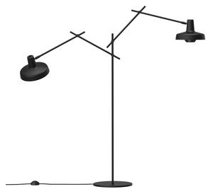 Grupa - Arigato floor lamp - Golvlampa - Black - 2 - H 110 cm. første arm L 30 cm. x arm t. skærm 36 cm. skærm Ø 22,8 cm