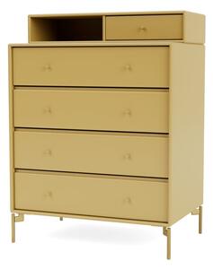 Montana - KEEP - With brass legs - Byrå - Cumin - H 94.8 CM / W 69.6 CM / D 30/46.8 CM