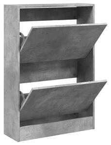 Skohylla betonggrå 60x21x87,5 cm konstruerat trä