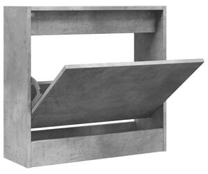 Skohylla betonggrå 60x21x57 cm konstruerat trä