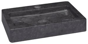 Väggmonterat handfat svart 38x24x6,5 cm marmor
