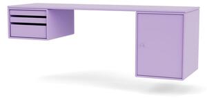 Montana - WORKSHOP - Wall mounted - Skrivbord - Iris - B 140,7 x H 48,4 x D 46 cm