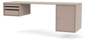 Montana - WORKSHOP - Wall mounted - Skrivbord - Mushroom - B 140,7 x H 48,4 x D 46 cm