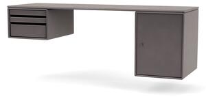 Montana - WORKSHOP - Wall mounted - Skrivbord - Coffee - B 140,7 x H 48,4 x D 46 cm