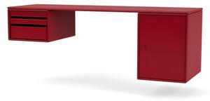 Montana - WORKSHOP - Wall mounted - Skrivbord - Beetroot - B 140,7 x H 48,4 x D 46 cm