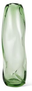 Ferm Living - Water Swirl Vase - Recycled - Vas - Clear Green - W16 x H47 x D14 cm