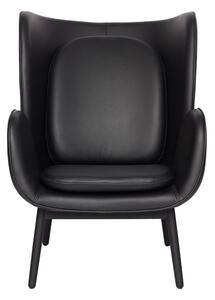 Fogia - Enclose by Norm Architects - Fåtölj - Elmosoft Black - W78 x H105 x D100 x SH46 cm
