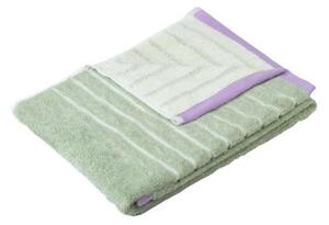 Hübsch - Promenade towels - Handduk - Green/purple - 70x140 cm