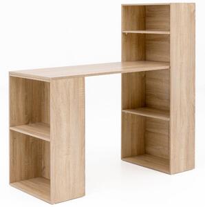 Skrivbord Wohnling med hylla 120x120x53 cm trä i modern stil Sonoma - Sonoma