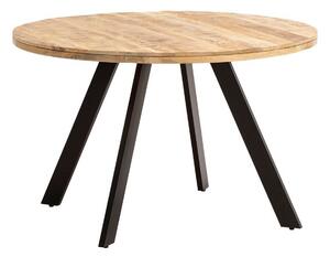 Matbord Wohnling rund massivt trä, modern lantlig stil 120 cm - 120 cm