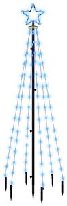 Julgran med markspett 108 blåa lysdioder 180 cm