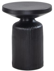 Sido bord Wohnling Metall Rund 40 cm Svart Hamrad Look Industriell -