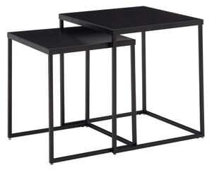 Satsbord Wohnling Set om 2 metall pulverlackerad med metallben modern -