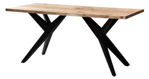 Matbord Wohnling massivt trä industriell loft snedställda metallbensram 120x60 cm - 120x60 cm
