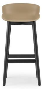 Normann Copenhagen - Hyg bar stool 75 cm wood - Barstol - Sand - Black Oak - H: 94 x L: 46,5 x D: 46,5 x SH: 75 cm