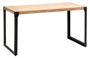 Matbord Wohnling massivt trä med raka metallben, industriell loftstil 120x60 cm - 120x60 cm