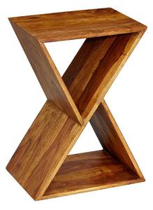 Sido bord Wohnling Massivt trä X-form med förvaringsutrymme lantlig stil -