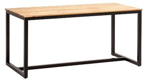 Matbord Wohnling massivt trä industriell loftstil metallbensram 120x60 cm - 120x60 cm