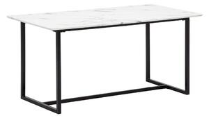 Matbord Wohnling Industriell loftstil, MDF med metallben med gyllene spets Marmor, Vit, 120x60 cm - Marmor, Vit, 120x60 cm