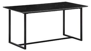 Matbord Wohnling Industriell loftstil, MDF med metallben med gyllene spets Marmor, Svart, 120x60 cm - Marmor, Svart, 120x60 cm