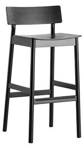 Woud - Pause Bar Stool 2.0 - Barstol - Black Painted Ash - B: 45,7 x D: 46,5 x H: 95,3 x SH: 75 cm