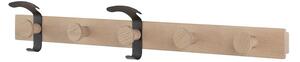 Muuto - AVAIL Coat Rack - Krokar - Oak/Black - L87,5 x W8,6 x H7 cm
