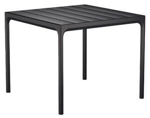 HOUE - FOUR Table - Trädgårdsbord - Black/Black Aluminium 90x90 - H74 x W90 x D90 cm