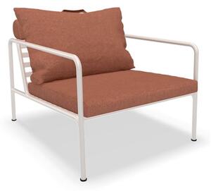 HOUE - AVON Lounge Chair - Trädgårdsstol - Rust/Muted White - H58 x W81 x D99 x SH39 cm