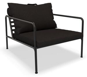 HOUE - AVON Lounge Chair - Trädgårdsstol - Char/Black - H58 x W81 x D99 x SH39 cm