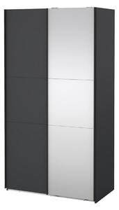 Takeru Garderob med Spegel 119x221 cm - Grå