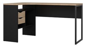 Taketo Hörnskrivbord 145 cm - Mörkgrå/Natur